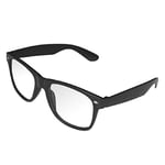 Bristol Novelty Stylish Black Frame Spectacles Glasses (Pack of 2) - Perfect Accessory for Film & TV, Historical, World Book Day, Cosplay, Themed Events, & More