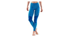 Legging femme skins series 5 long tights bleu