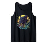 Nature Inspired Black Panther Graphic Cute Black Panther Tank Top