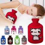 Hot Water Bottle Water-filled Velvet Bag Cartoo P2