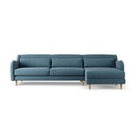 Habitat Turnmill Right Hand Corner Sofa - Blue 4 Seater