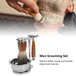 Safety Men Grooming Set Trimming Stand Bowl Beard Brush Vintage For Men TPG