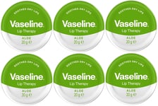 6 X Vaseline Lip Therapy Original Tin Balm Petroleum Jelly With Aloe Vera 20g