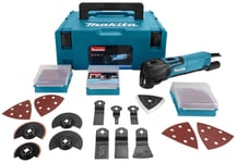 Makita Tm3010cx2j, Skärning, Polering, Raspning, Slipning, Såg, Skrapning, Svart, Blå, 6000 Opm, 20000 Opm, 1,6°, Kraft