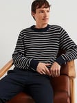 Jack & Jones Stripe Crew Knitted Jumper - Sky Captain, Sky Captain, Size Xl, Men