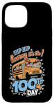 Coque pour iPhone 15 100 Days of School Bus Driver Kids Teacher Hooray 100