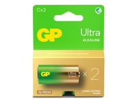 Gp Batteries Ultra Alkaline Gp14au, Engångsbatteri, C, Lr14, Alkalisk, 1,5 V, 2 Styck, Cd (Kadmium), Hg (Kvicksilver)