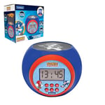 Lexibook RL977SN, Sonic The Hedgehog, Projector alarm clock with snooze function, night light with timer, LCD screen, battery-operated