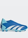 adidas Junior Predator Accuracy Laceless 20.3 Firm Ground Football Boots - Blue, Blue, Size 11
