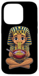 Coque pour iPhone 14 Pro Pharaon King Tut Ramen Nouilles Japonaises Mignon Kawaii