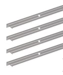 GAH-Alberts 498597 476656 Lot de 4 profilés de protection pour escalier Aluminium anodisé Argenté 1000 x 24,5 x 10 mm