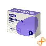 AMBIO Vitamin D3 4000 IU 60 Capsules Muscle Health Brain Function Bones Health