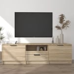 Meuble tv Chêne sonoma 140x35x40 cm Bois d'ingénierie The Living Store Brun