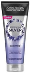 New John Frieda Shimmering Silver Shampoo 250ml For Dull Grey Or White Hair Uk