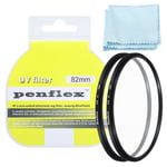 82mm UV Filter, 2 PCS Protection Filter Camera Lens Filter Optical 82mm