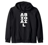 ABIGAIL Personalized Retro Girls Custom ABIGAIL Name Zip Hoodie