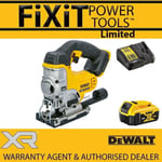 DeWALT DCS331N 18V XR Cordless Naked Pendulum Jigsaw & 5Ah Battery Kit