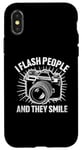 Coque pour iPhone X/XS Photographe I Flash People And They Smile