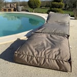 Housse de matelas bain de soleil Taupe 160 x 65 cm