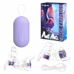 Hearprotek Ear Plugs for Concerts, 2 Pairs Silicone high Fidelity Noise Reduction Music Ear Plugs Corded for Musicians,Concert,gig,Party (Purple)