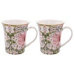 William Morris Pimpernel Pink - 2-pack muggar i presentkartong