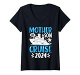 Womens Mother And Son Cruise 2024 V-Neck T-Shirt