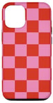 iPhone 13 Pro Red Pink Checkered Pink Red Checkered Pink and Red Checkered Case