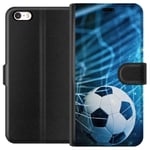 Apple iPhone 5s Sort Lommebokdeksel Fotboll