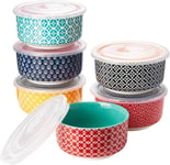 DOWAN Ramekins with Lids, 4 OZ Porcelain Ramekin Dishes for Creme Brulee Egg Dip