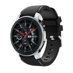 Samsung Galaxy Watch 46mm - Twill Silikon armband - passar handleden 140-215mm - Svart