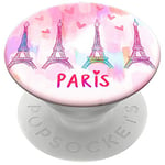 PopSockets PopGrip - Support et Grip pour Smartphone et Tablette avec Un Top Interchangeable - Paris Love