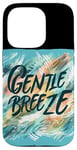 Coque pour iPhone 14 Pro Belles couleurs vives avec tenue de discours Gentle Breeze