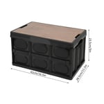 (Black)30L Outdoor Folding Storage Box Thicken Removable Portable Storage FL