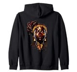 Chocolate and Honey Drip Black Art African American Woman Zip Hoodie