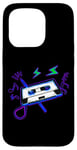 Coque pour iPhone 15 Pro Cassette Tape Pencil années 80 rétro vintage musique rétro