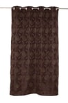 Mendola Home Textiles Rideau à œillets, Marron, 140 x 245 cm