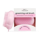 Pet Teezer Tangle Teezer Brosse de toilettage pour chat | Poils courts et moyens | Poils doux pour démêler les nœuds | Rose