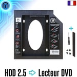 Rack Disque Dur 2.5 SSD dans Baie Lecteur CD Adaptateur PC portable Caddy HDD