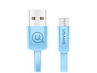Usams USB cable USAMS U2 microUSB flat cable 1.2m blue/blue SJ201MIC04 (US-SJ201)