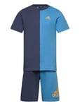 Adidas Performance Essentials Colorblock Tee Set Kids Blå