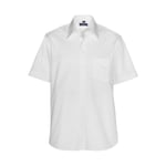 DerbyOfSweden Powell Comfort fit S/S skjorta - White - 3XL-47/48