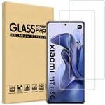 (2 Pack) Tempered Glass Screen Protector For Xiaomi 11T Pro 5G