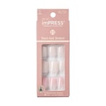 Tekokynnet imPRESS Press-On Manicure Bare But Butter Short Nails Nude, 30 kpl., koko S