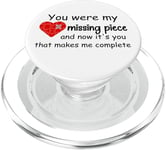 You Were My Missing Puzzle Piece Valentines Day Couple Heart PopSockets PopGrip pour MagSafe