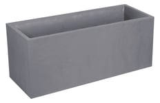 Jardinière Gris Galet - Longueur 100 Cm - 98 Litres - Volcania 13731 Eda Plastiques