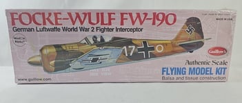 Guillows Focke-Wulf Fw-190 Balsa Aircraft Model Kit ~ New & Sealed