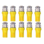 T10 w5w LED med 5st 5050SMD Gul-Orange chip 12v DC 10-pack Yellow Gul