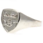 Arsenal FC Silver Plated Crest Ring Large Silver Silver Large