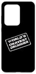 Coque pour Galaxy S20 Ultra World's Okayest Drummer Drummer Percussion sarcastique