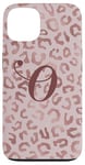 Coque pour iPhone 13 Letter O Initial Leopard Rose Pink Cheetah Monogram